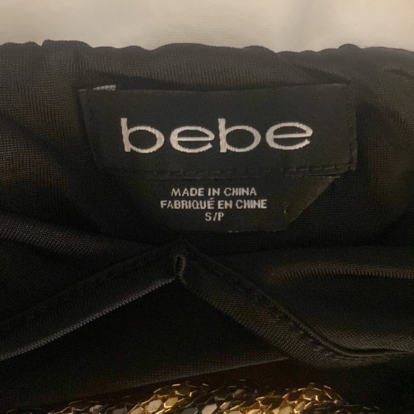 Bebe Necklace Halter Top | Color: Gold/black | Size: S | body icon fit - Picture 6 of 8